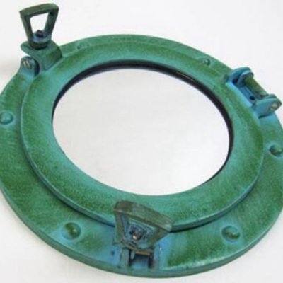 Forest Green Aluminium Nautical Porthole Mirror Hind Handicrafts products