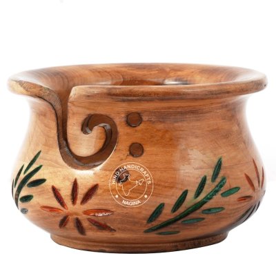 Handcrafted Antique Mango Wood Yarn Bowl  Hind Handicrafts products