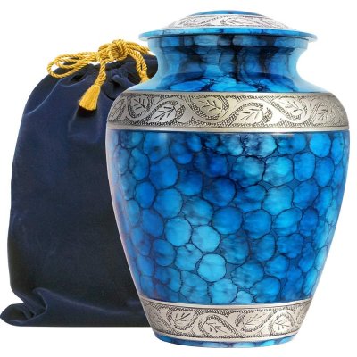 Casted Aluminium Floral Border Engraved Cremation Urn Box Hind Handicrafts products