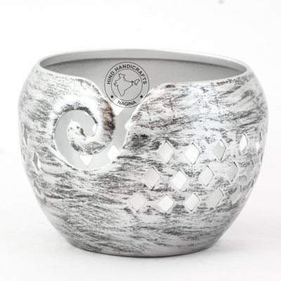 Handcrafted Iron Sheet Antique Brass Coloured Yarn Bowl Hind Handicrafts products