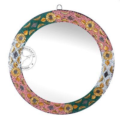 Handcrafted MDF Wall Mount Mirror Hind Handicrafts products
