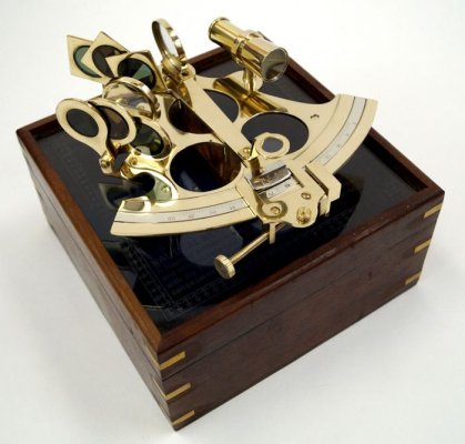 Brass Nautical Sextant with Sheesham Wood Box Hind Handicrafts products
